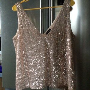 Champagne sequin top